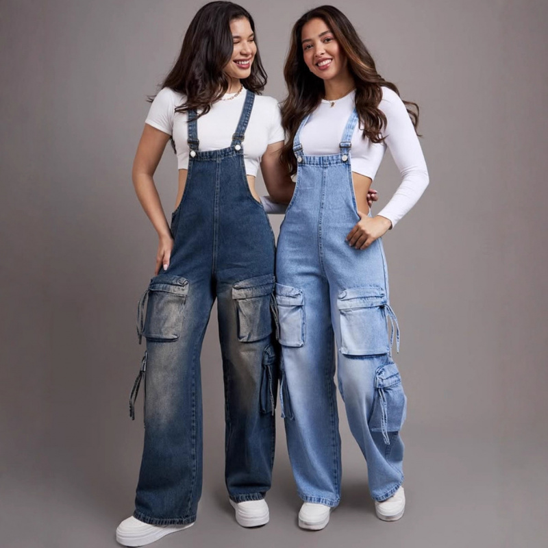 Women'S Fashion Overalls - Salopette en jean décontractée tendance pour