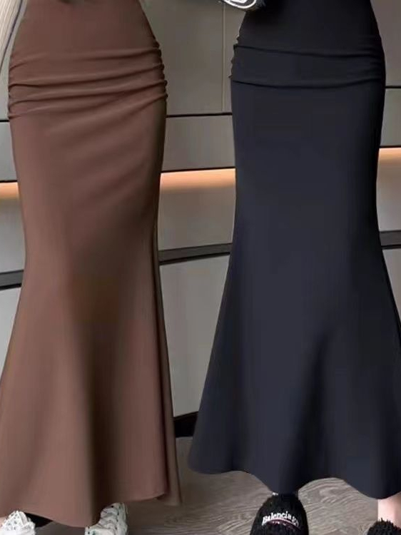 A-Line Skirt Midi - Jupe mi-longue trapèze pour femme, taille