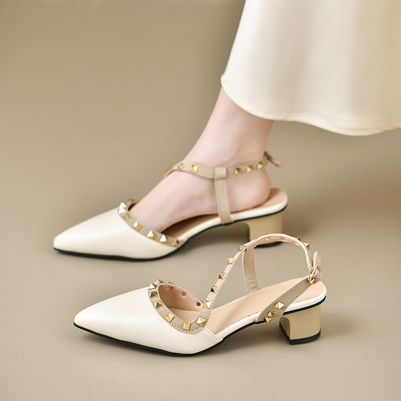 Women'S Fashion Q - Sandales brillantes à boucle arrière pour
