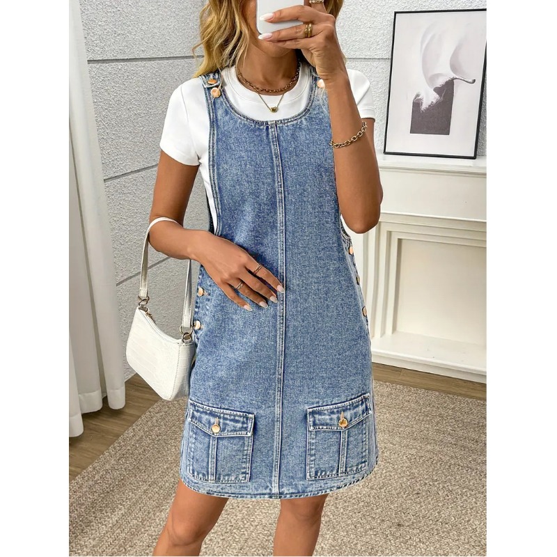 Women'S Fashion Overalls - Robe Salopette en Jean Y2K Coréenne