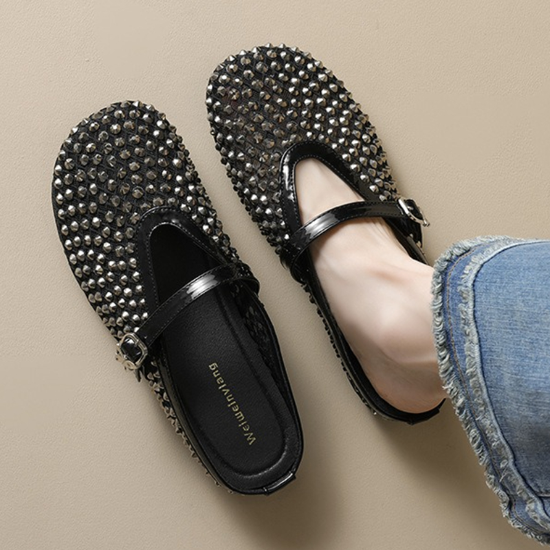 Women Fashion Brand - Maille strass marque pantoufles femmes été