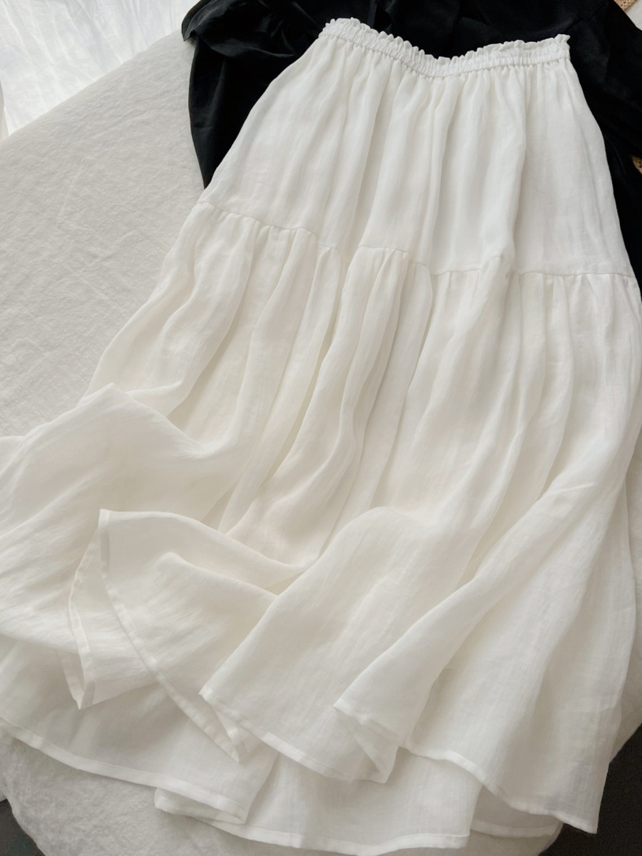 A-Line Skirt Midi - Jupe midi décontractée artistique coupe ample,
