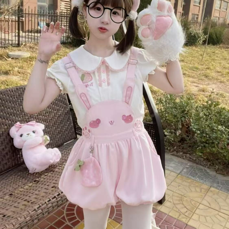 Women'S Fashion Overalls - Ensemble short Style Lolita japonais Kawaii