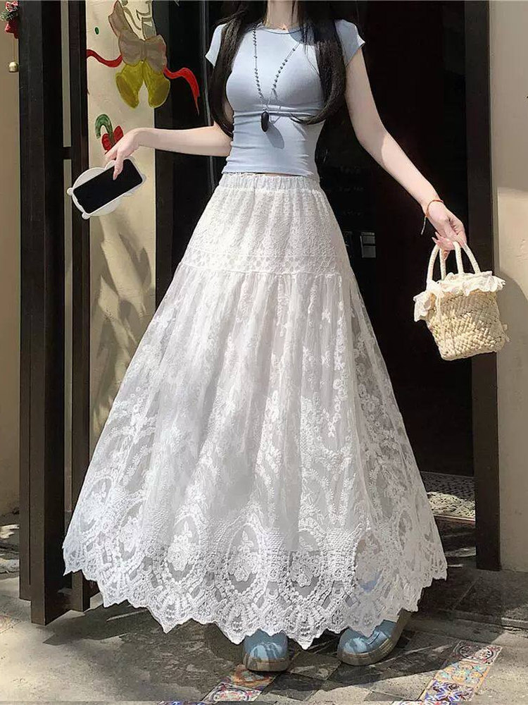 A-Line Skirt Midi - Jupe midi trapèze taille haute en