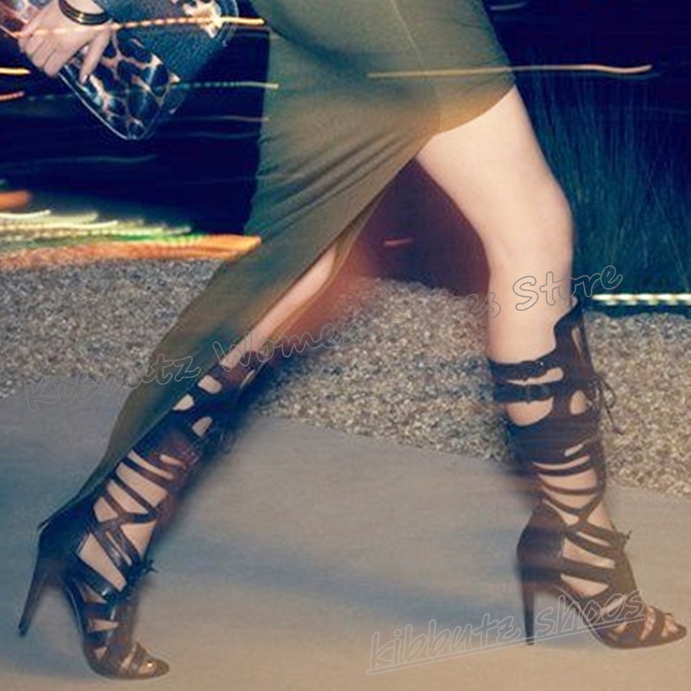 Women Fashion Show - Sneaker botte genou haute à lacets