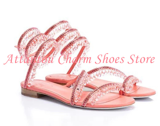 Women'S Fashion Q - Sandales plates femme Bling Bling à