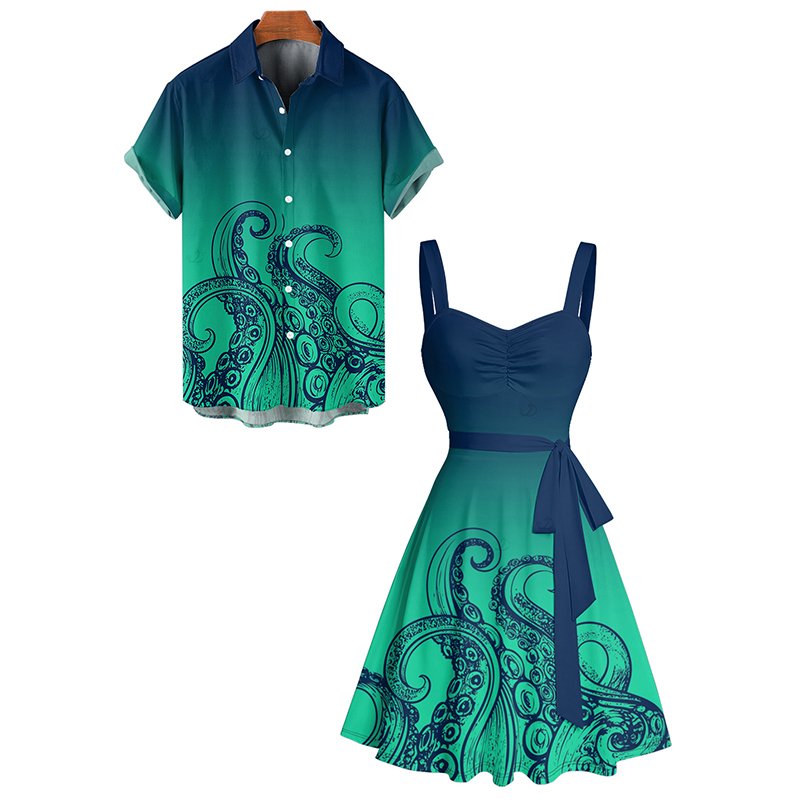 Belted Shirt Dress - Dressfo 2025 tenue de couple de
