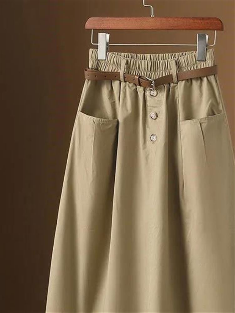Jupe midi décontractée à trois - A-Line Skirt Midi avis et prix