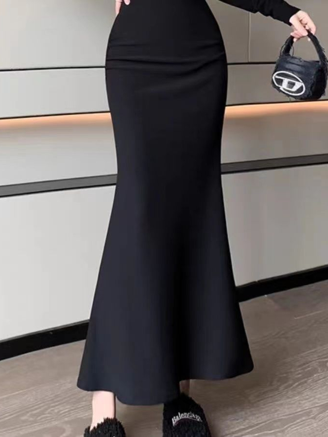 Jupe mi-longue trapèze pour fe - A-Line Skirt Midi avis et prix