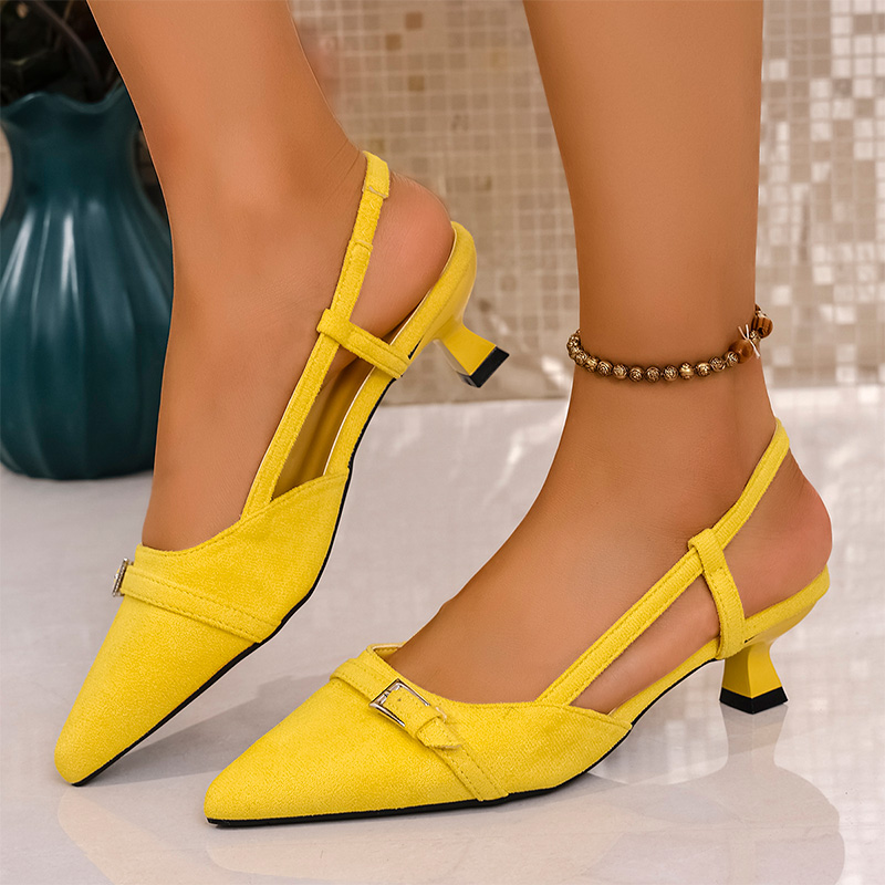 Mode jaune talons hauts sandal - Women'S Fashion For Summer 2025 avis et prix