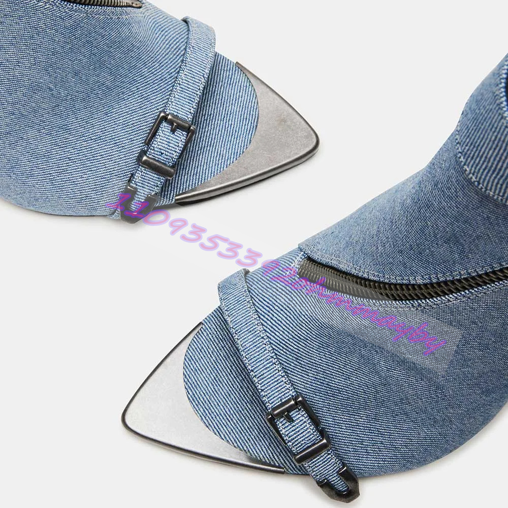 Bottines d'été en jean bleu à  - Women Fashion Show avis et prix