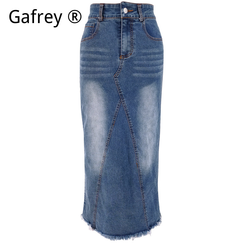 Jupe en jean mi-longue pour fe - A-Line Skirt Midi avis et prix