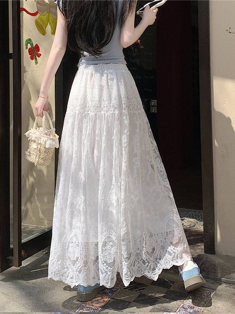 Jupe midi trapèze taille haute - A-Line Skirt Midi avis et prix