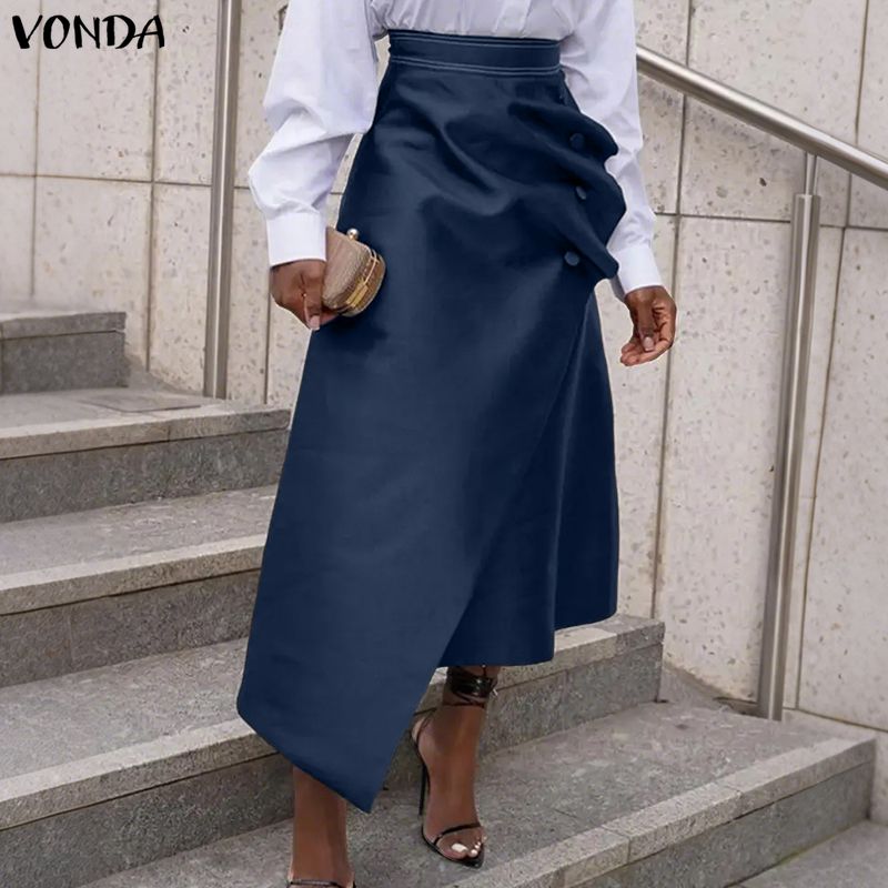 VONDA grande taille 5XL femmes - A-Line Skirt Midi avis et prix