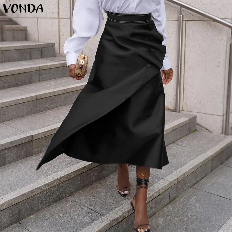 VONDA grande taille 5XL femmes - A-Line Skirt Midi avis et prix