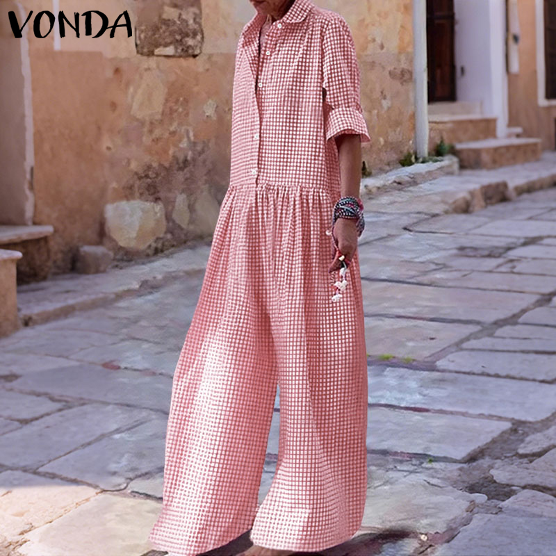 Grande taille 5XL VONDA Vintag - Women'S Fashion Overalls avis et prix
