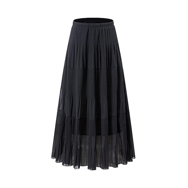 Jupe longue à taille haute et  - A-Line Skirt Midi avis et prix