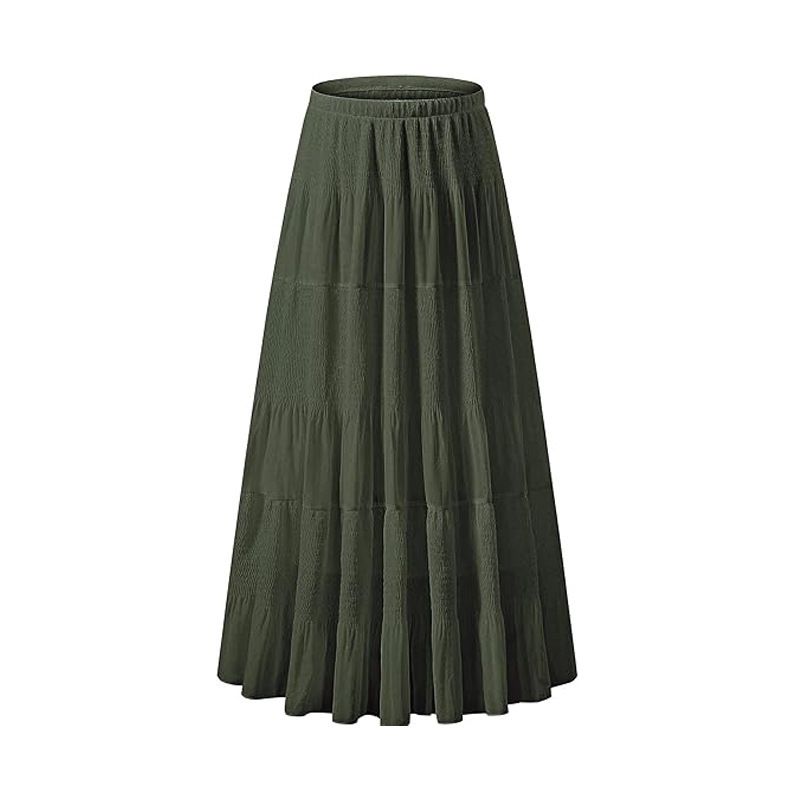 Jupe longue à taille haute et  - A-Line Skirt Midi avis et prix