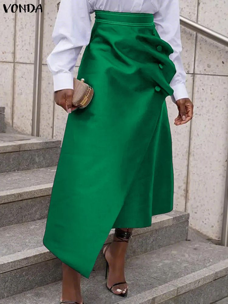 Grande taille Satin Jupes VOND - A-Line Skirt Midi avis et prix