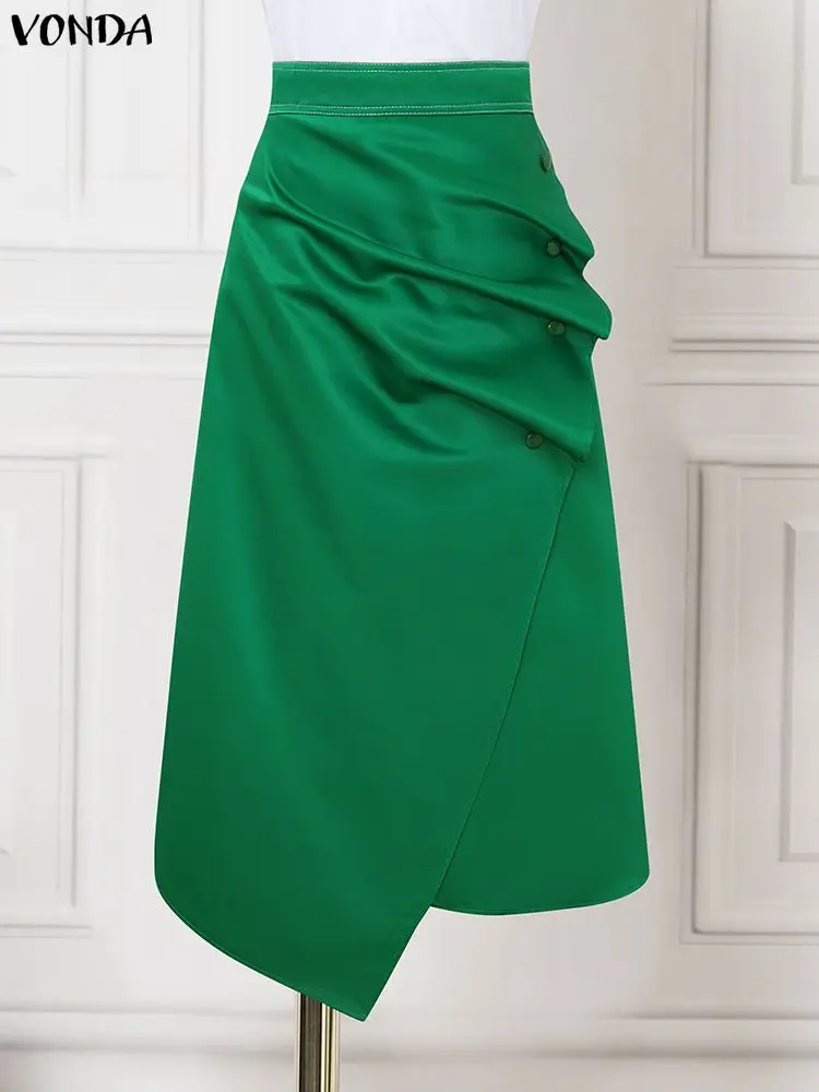 Grande taille Satin Jupes VOND - A-Line Skirt Midi avis et prix