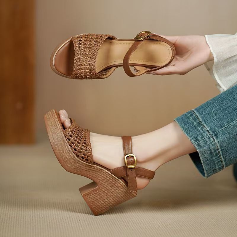 Sandales à talons hauts tressé - Women'S Fashion For Summer 2025 avis et prix